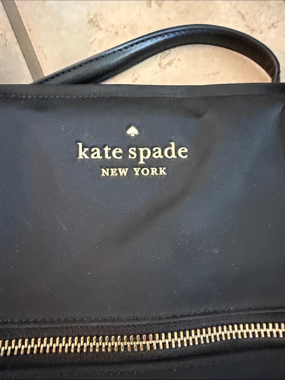 kate spade black nylon tote with detachable pouch - Picture 2 of 9